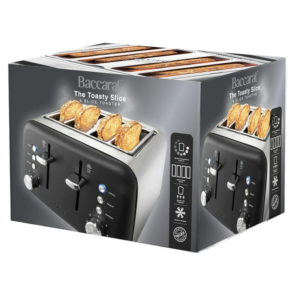 Baccarat The Toasty Slice 4 Slice Toaster Black 10 Baccarat The Toasty Slice 4 Slice Toaster Black - Image 10