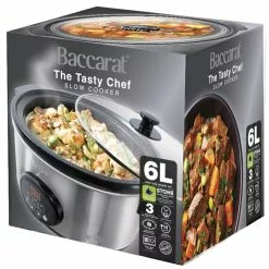 Baccarat The Tasty Chef 6L Slow Cooker -Kitchen Appliances Sales Store 1040737 BC STONE SLOW COOKER 6L SS PACKAGING
