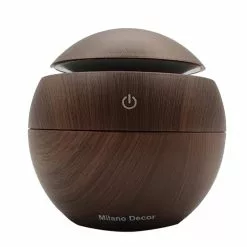 Milano USB Diffuser With 10 Pack Of Aroma Oils Dark Wood Grain