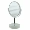Salt & Pepper Suds Mirror Double Sided On Base 30cm White