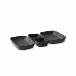 Salt & Pepper Major 4 Piece Stoneware Serving Set Black