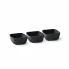 Salt & Pepper Major 3 Piece Stoneware Serving Bowl Set Black