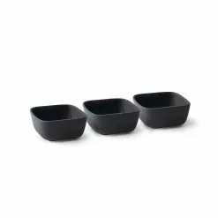 Salt & Pepper Major 3 Piece Stoneware Serving Bowl Set Black