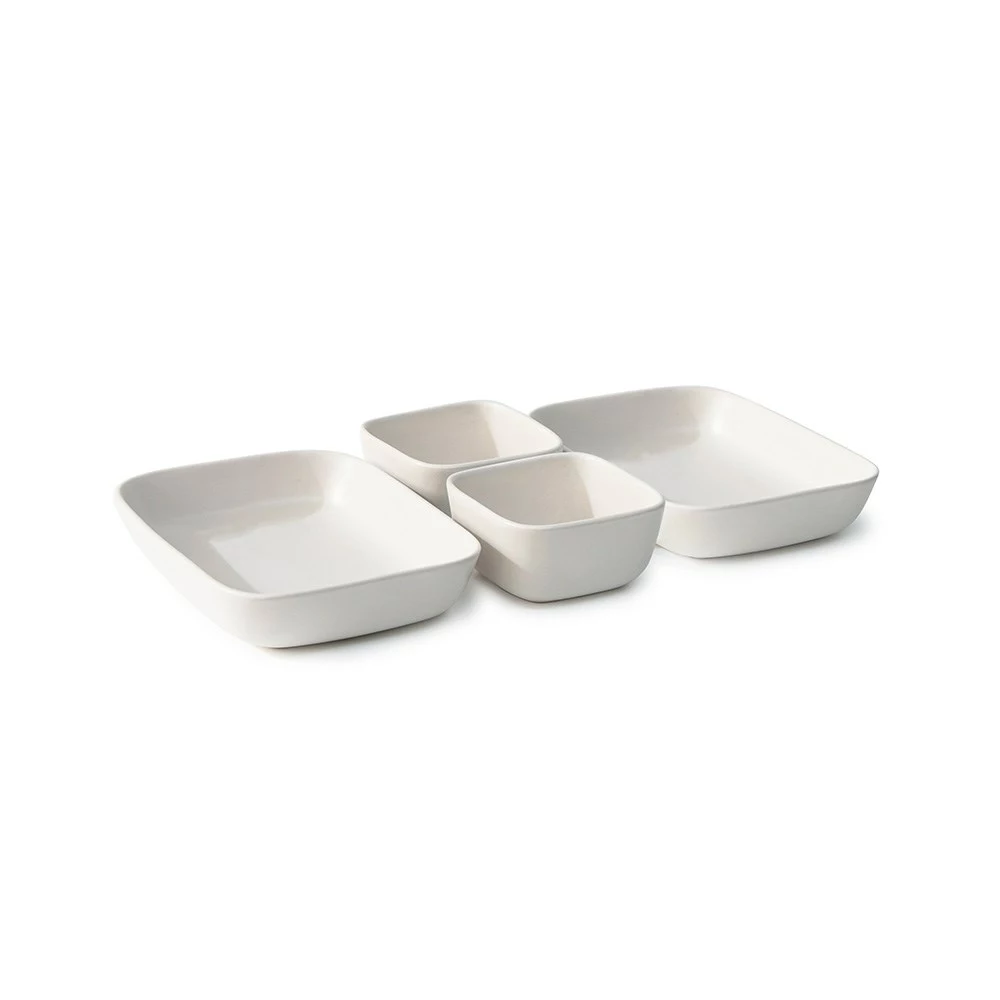 Salt & Pepper Major 4 Piece Stoneware Serving Set Natural 1 Salt & Pepper Major 4 Piece Stoneware Serving Set Natural