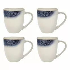 Ecology Atol Set Of 4 Mugs 380ml Deep Blue