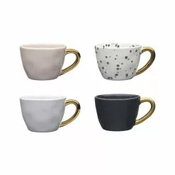 Ecology Speckle Set Of 4 60ml Espresso Mugs Gold