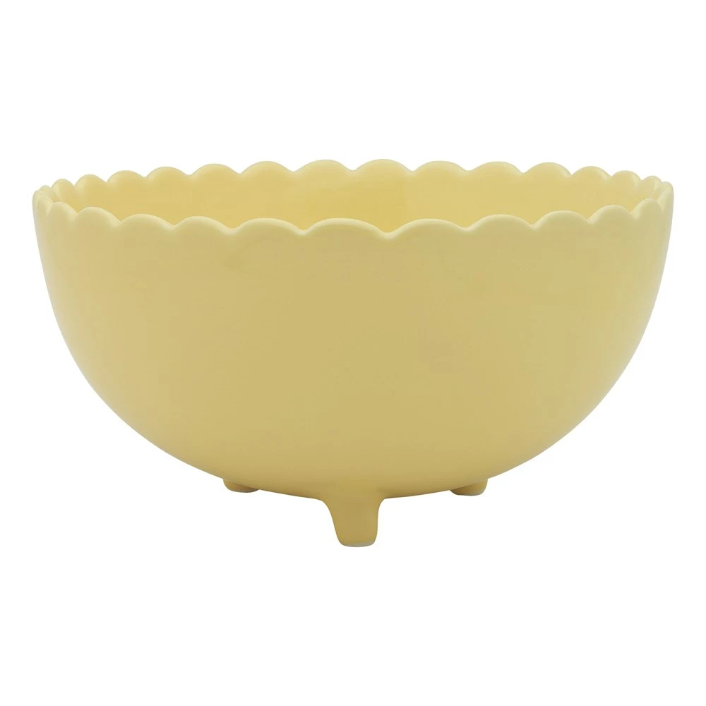Ecology Belle Serving Bowl With Feet Yellow 1 Ecology Belle Serving Bowl With Feet Yellow