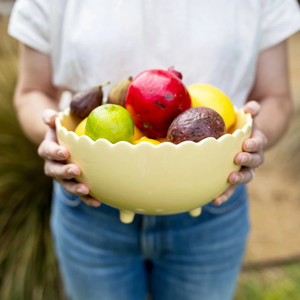 Ecology Belle Serving Bowl With Feet Yellow 3 Ecology Belle Serving Bowl With Feet Yellow - Image 3