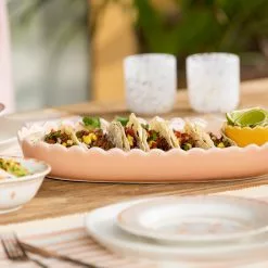 Ecology Belle Oval Serving Dish 40cm Pink 7 Ecology Belle Oval Serving Dish 40cm Pink -Kitchen Appliances Sales Store CWM EC63656 4