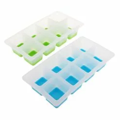 Appetito Easy Release 8 Cube Large Square Ice Tray Set Of 2