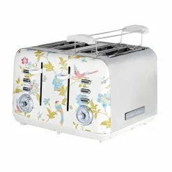 Laura Ashley 4 Slice Toaster Elveden White -Kitchen Appliances Sales Store GAF SBT583WS 4