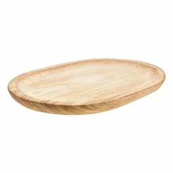 Ambrosia Rustic Paulownia Wood Oval Serving Tray 50 X 38cm Brown