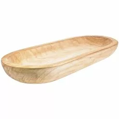 Ambrosia Rustic Curve Paulownia Wood Curve Tray 69 X 31cm