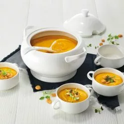 Ambrosia Ashton Porcelain Soup Tureen With Lid & Ladle 3L White -Kitchen Appliances Sales Store HIM 1033940 4