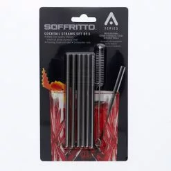 Soffritto A Series Cocktail Straws Set Of 6 -Kitchen Appliances Sales Store HIM 1036266 3