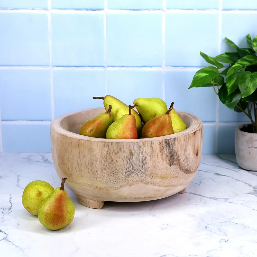 Ambrosia Rustic Paulownia Wood Serving Bowl 30cm 5 Ambrosia Rustic Paulownia Wood Serving Bowl 30cm - Image 5