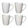 Ambrosia Quad Stoneware Mug 350ml Set Of 4 White