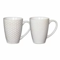 Ambrosia Quad Stoneware Mug 350ml Set Of 4 White -Kitchen Appliances Sales Store HIM 1037663 3