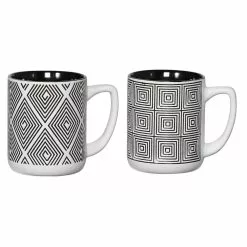 Ambrosia Quad Stoneware Mug 350ml Set Of 4 Mono 5 Ambrosia Quad Stoneware Mug 350ml Set Of 4 Mono -Kitchen Appliances Sales Store HIM 1037664 3