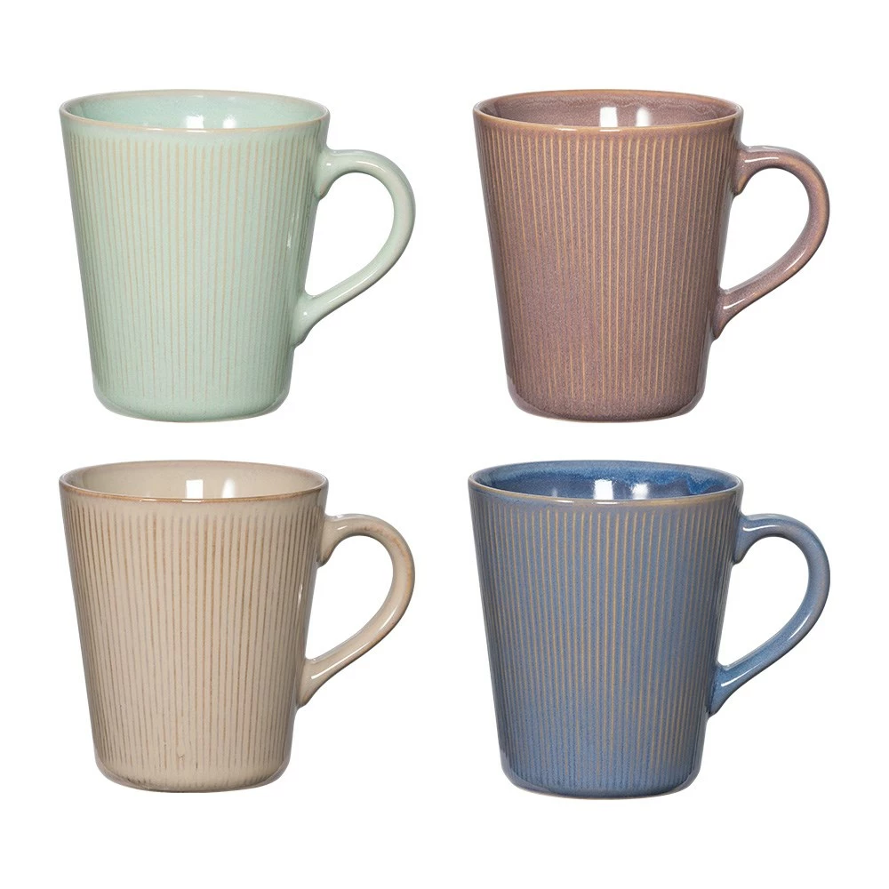 Ambrosia Quad Stoneware Mug 350ml Set Of 4 Linear 1 Ambrosia Quad Stoneware Mug 350ml Set Of 4 Linear