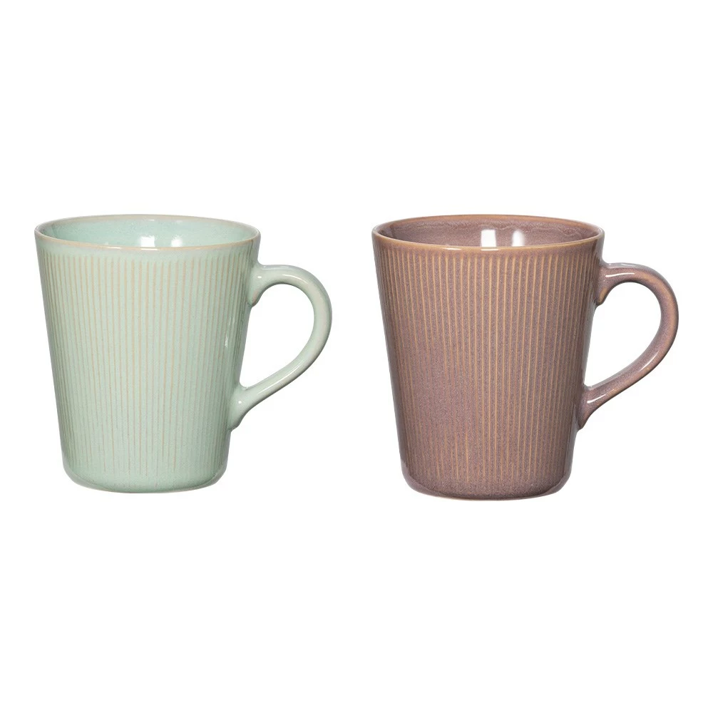Ambrosia Quad Stoneware Mug 350ml Set Of 4 Linear 2 Ambrosia Quad Stoneware Mug 350ml Set Of 4 Linear - Image 2