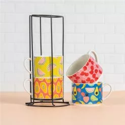 Ambrosia Set Of 4 Stackable Mugs With Stand 285ml Tropic -Kitchen Appliances Sales Store HIM 1037832 3