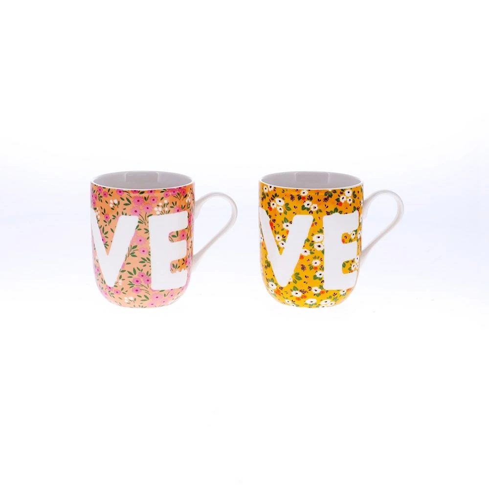 Ambrosia Duo Set Of 2 New Bone China Mug 335ml Love 1 Ambrosia Duo Set Of 2 New Bone China Mug 335ml Love