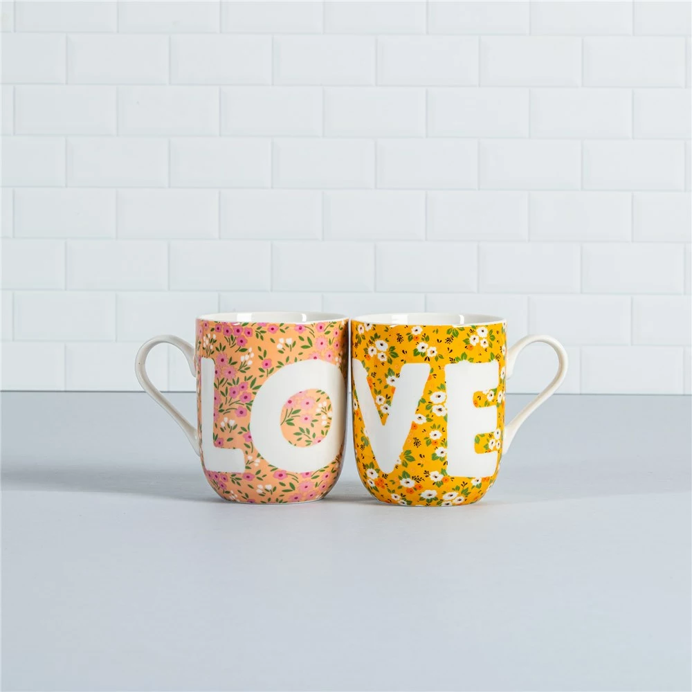 Ambrosia Duo Set Of 2 New Bone China Mug 335ml Love 2 Ambrosia Duo Set Of 2 New Bone China Mug 335ml Love - Image 2