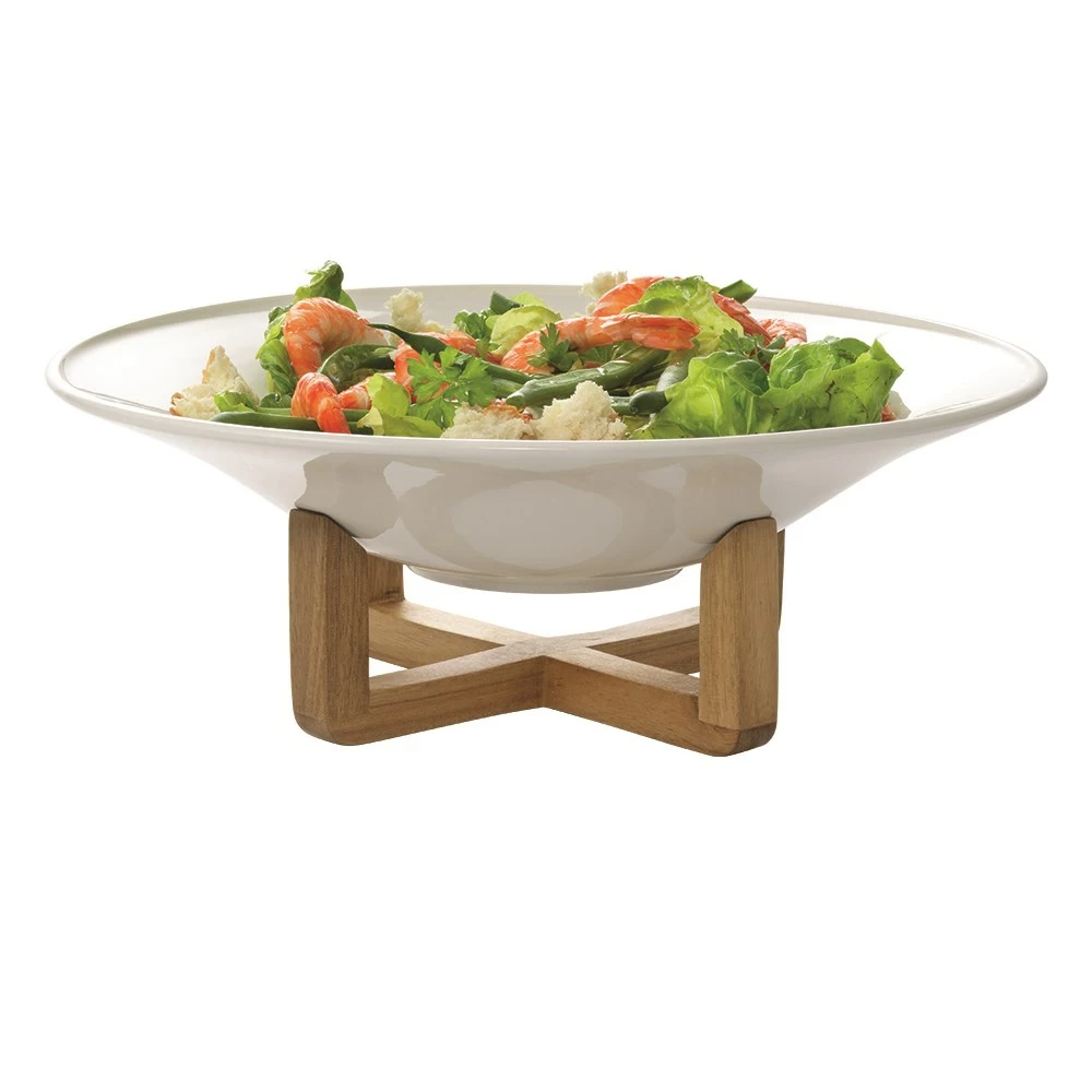 Ambrosia Zest Porcelain Bowl With Stand 34.5cm 1 Ambrosia Zest Porcelain Bowl With Stand 34.5cm