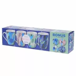 Ambrosia Mug & Coaster Set Of 4 350ml Abstract -Kitchen Appliances Sales Store HIM 1038857 4