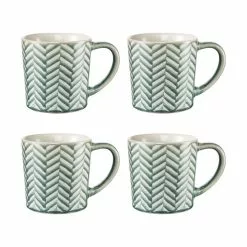 Ambrosia Quad Set Of 4 Mugs 410ml Chevron