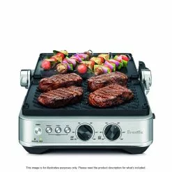 Breville Sear & Press Grill 42 X 26 X 39.4cm Brushed Stainless Steel -Kitchen Appliances Sales Store HWI BGR710BSS 4