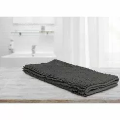 Algodon Toggle Bath Mat 50 X 100cm Charcoal