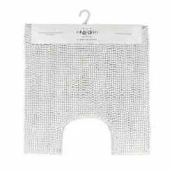 Algodon Toggle Contoured Bath Mat 50 X 50cm White