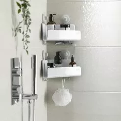 Joseph Joseph EasyStore Corner Shower Caddy 2 Pack White 9 Joseph Joseph EasyStore Corner Shower Caddy 2 Pack White -Kitchen Appliances Sales Store JOS 70550 5