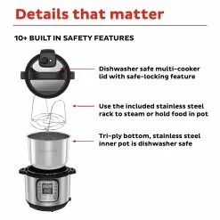Instant Pot DUO Stainless Steel Multi Cooker 8L -Kitchen Appliances Sales Store KHA 113006001AU 4