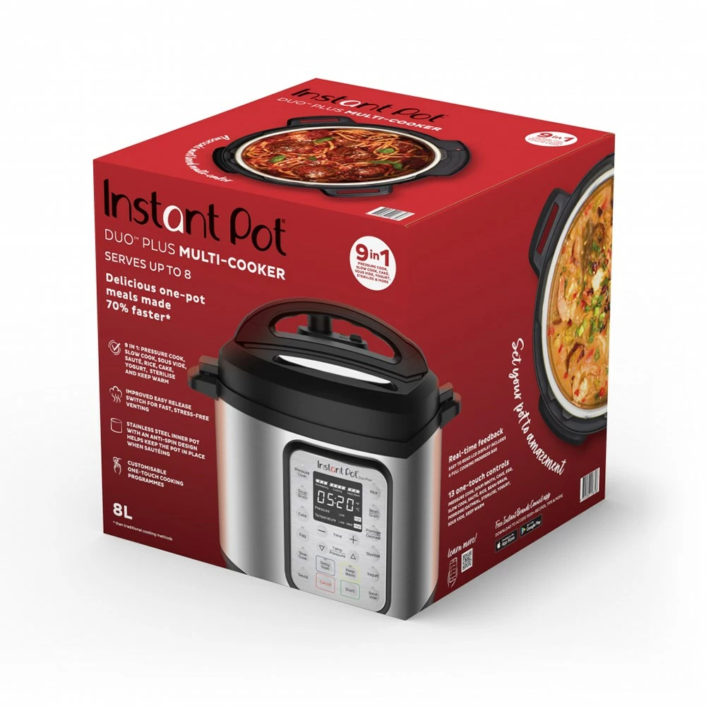 Instant Pot DUO Plus Stainless Steel Multi Cooker 8L 5 Instant Pot DUO Plus Stainless Steel Multi Cooker 8L - Image 5