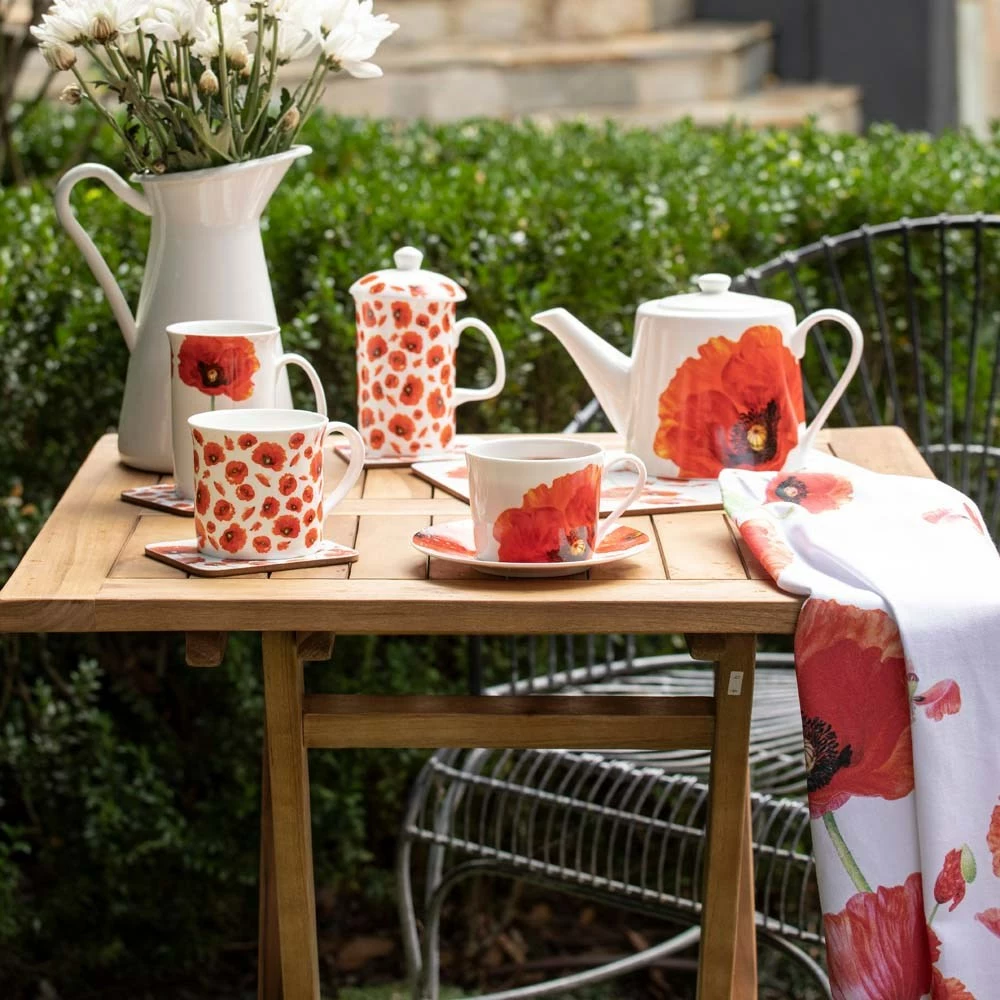 Ashdene Red Poppies Can Mug 320ml 2 Ashdene Red Poppies Can Mug 320ml - Image 2