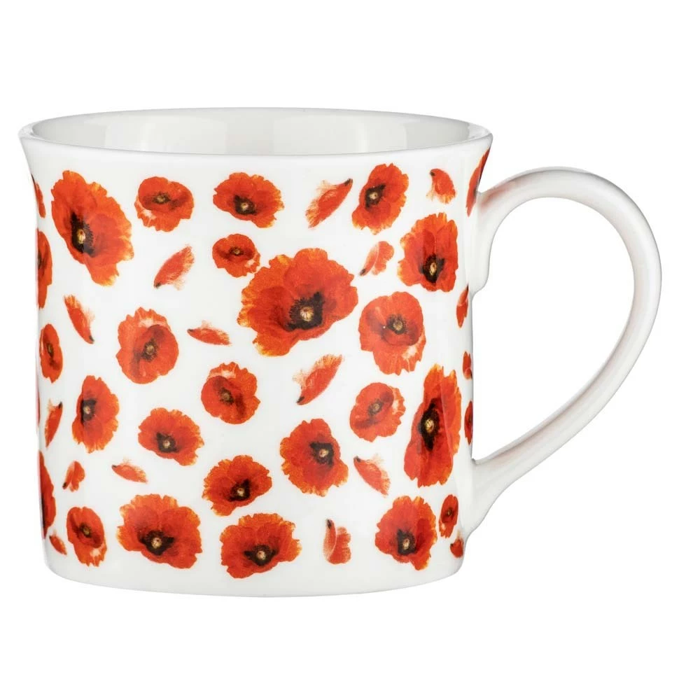 Ashdene Red Poppies Wide Flare Mug 260ml 1 Ashdene Red Poppies Wide Flare Mug 260ml