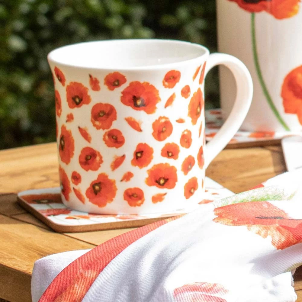 Ashdene Red Poppies Wide Flare Mug 260ml 3 Ashdene Red Poppies Wide Flare Mug 260ml - Image 3