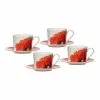 Ashdene Red Poppies Cup & Saucer Set Of 4 250ml