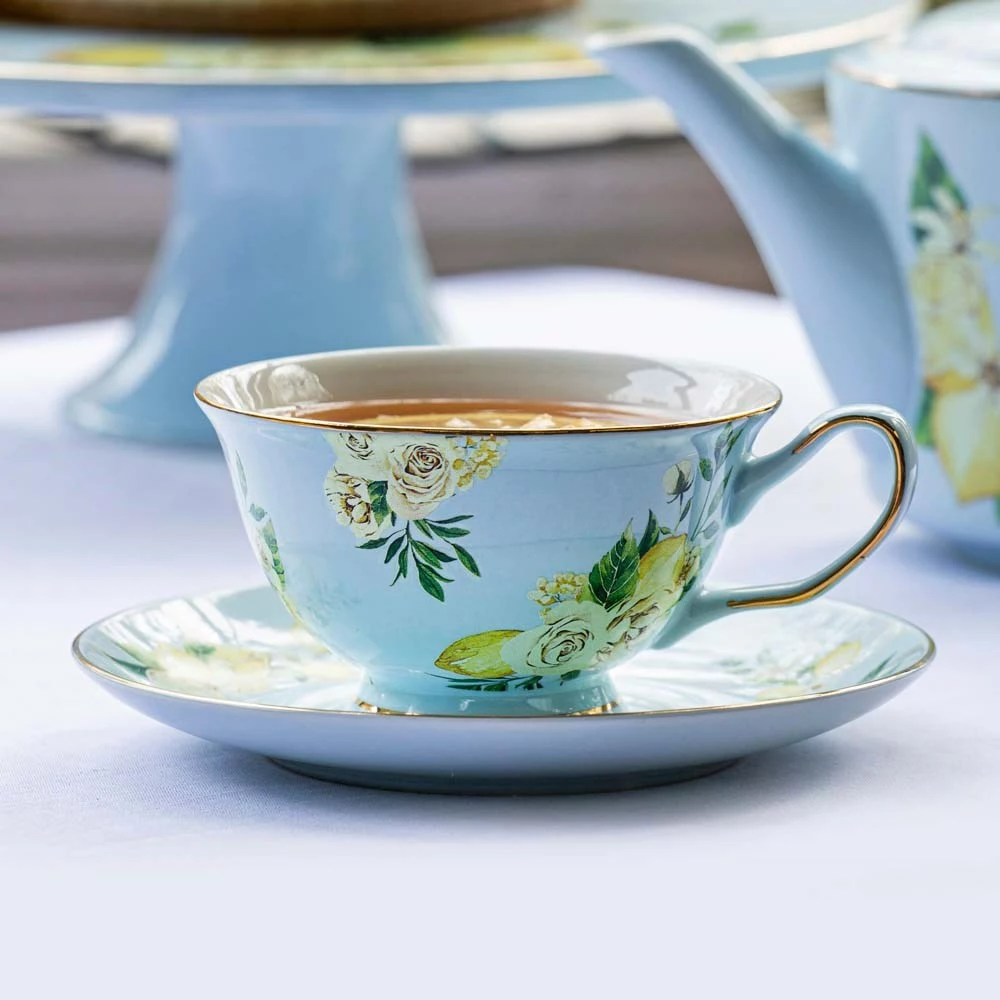 Ashdene Citrus Blooms Trio Cup Saucer & Plate Set 5 Ashdene Citrus Blooms Trio Cup Saucer & Plate Set - Image 5