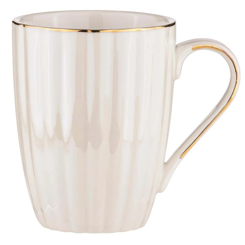 Ashdene Parisienne Pearl Mug 350ml White 1 Ashdene Parisienne Pearl Mug 350ml White