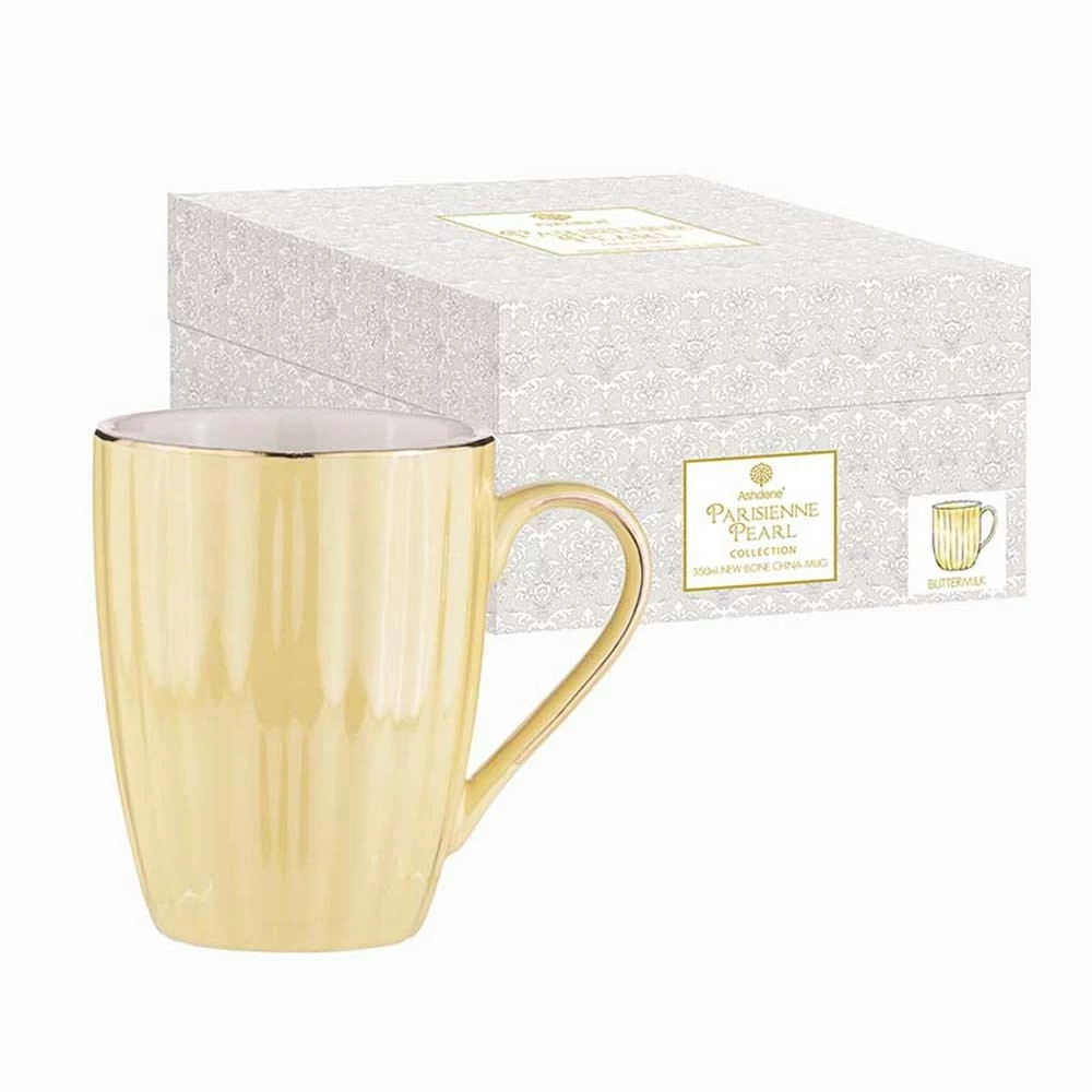 Ashdene Parisienne Pearl Mug 350ml Buttermilk 3 Ashdene Parisienne Pearl Mug 350ml Buttermilk - Image 3