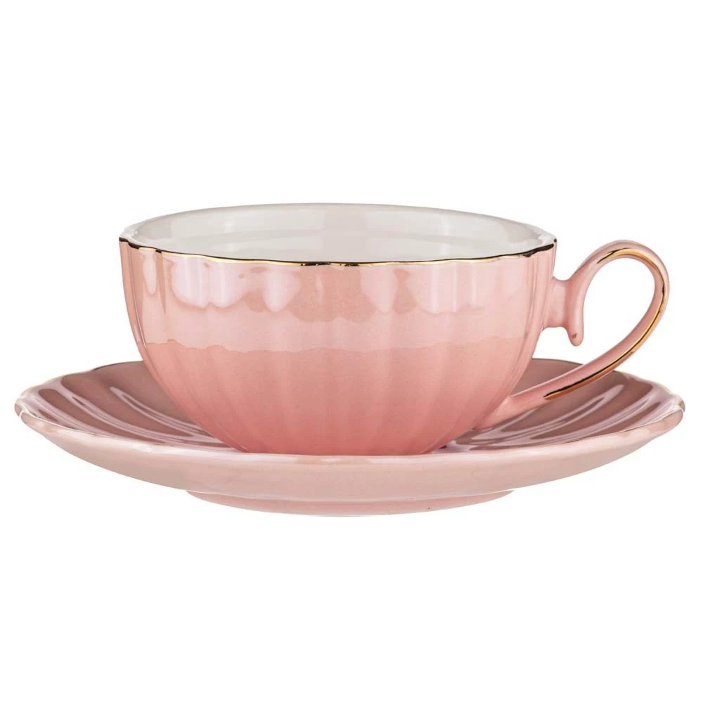 Ashdene Parisienne Pearl Cup & Saucer 220ml Marshmallow 1 Ashdene Parisienne Pearl Cup & Saucer 220ml Marshmallow