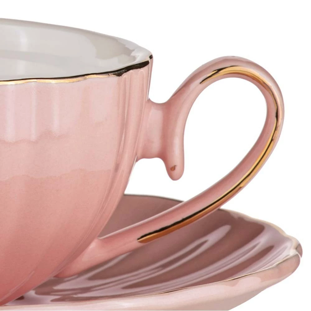 Ashdene Parisienne Pearl Cup & Saucer 220ml Marshmallow 2 Ashdene Parisienne Pearl Cup & Saucer 220ml Marshmallow - Image 2