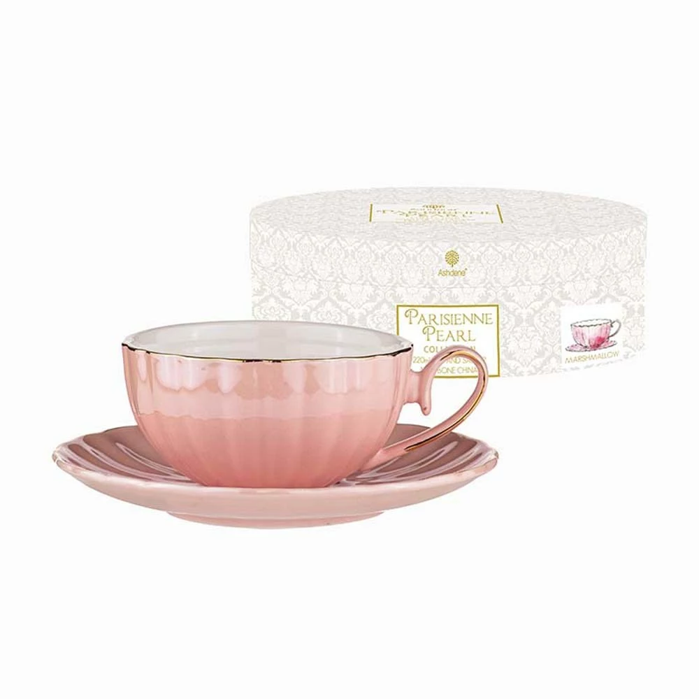 Ashdene Parisienne Pearl Cup & Saucer 220ml Marshmallow 3 Ashdene Parisienne Pearl Cup & Saucer 220ml Marshmallow - Image 3