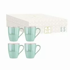 Ashdene Parisienne Pearl 4 Piece Mug Set 350ml Aquamarine -Kitchen Appliances Sales Store LAD 521180 3