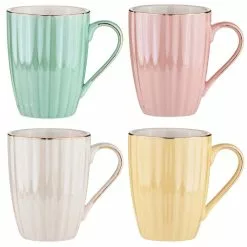 Ashdene Parisienne Pearl 4 Piece Mug Set 350ml Assorted