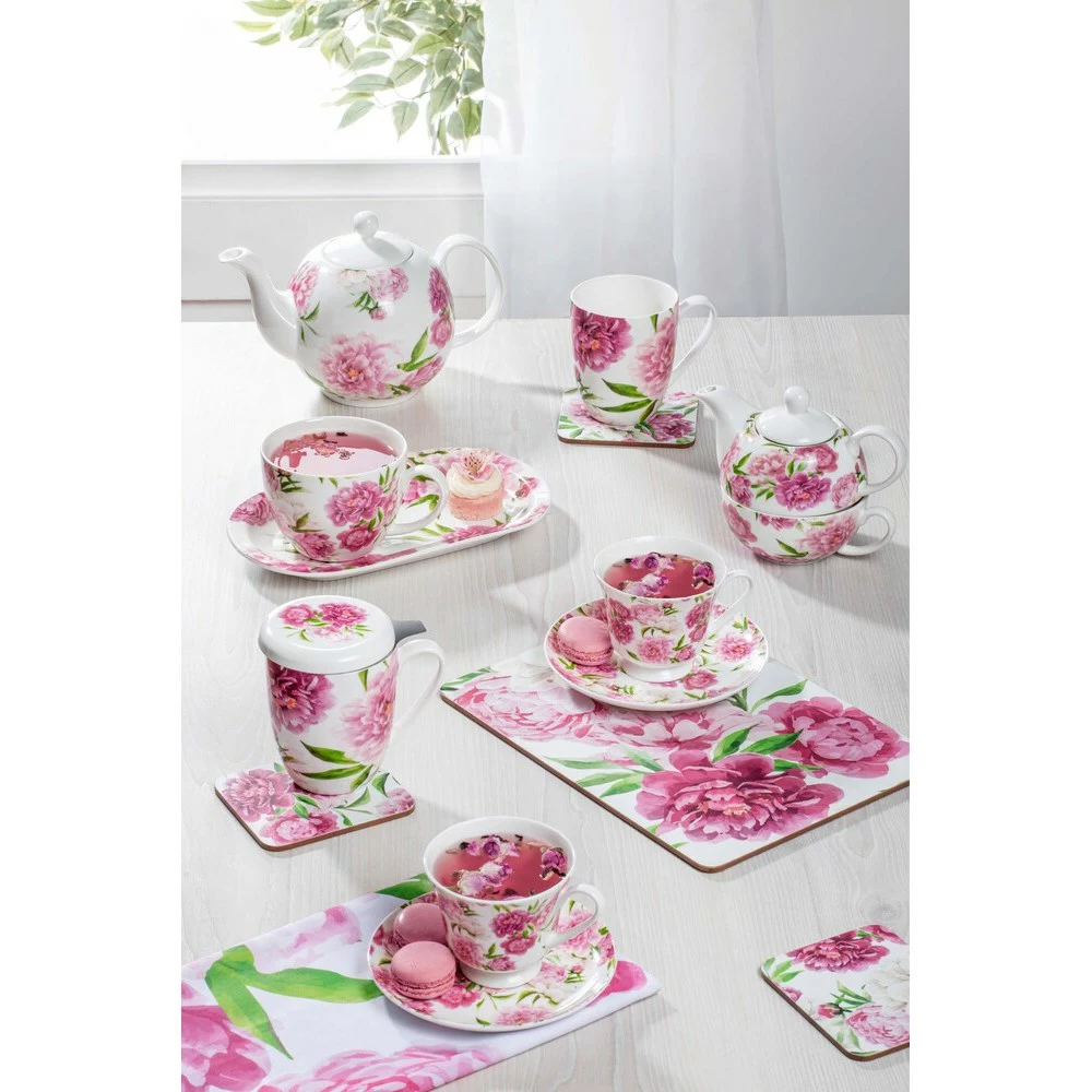 Ashdene Rose Delight 4 Piece Cup & Saucer Set 2 Ashdene Rose Delight 4 Piece Cup & Saucer Set - Image 2